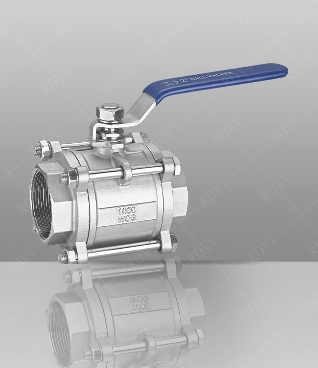 Three piece ball valve